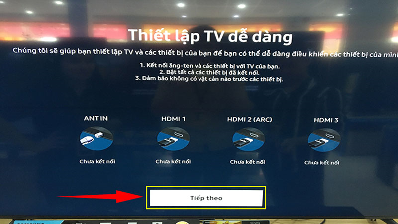 Kết nối các thiết bị cần thiết của tivi